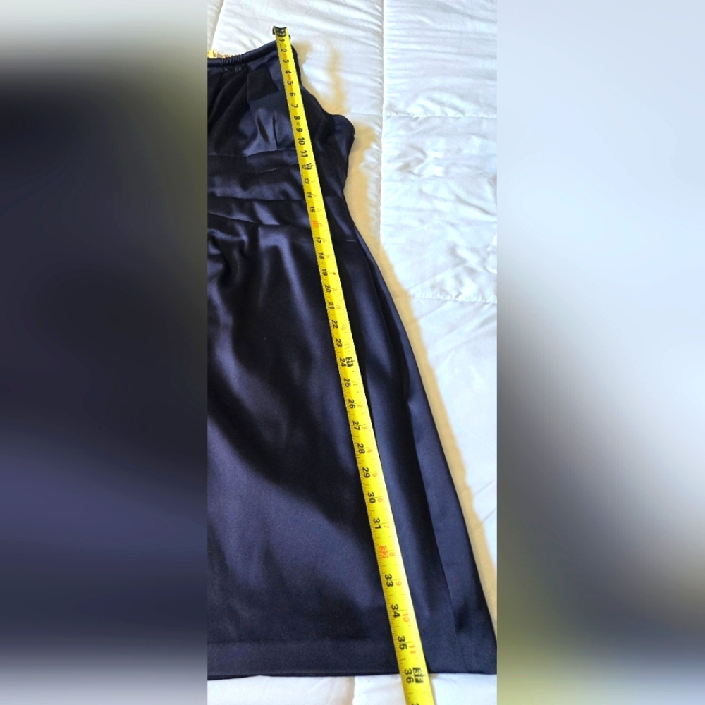 Blue Sleeveless Pleated Sheath Dress Size 8 - Picture 11 of 14